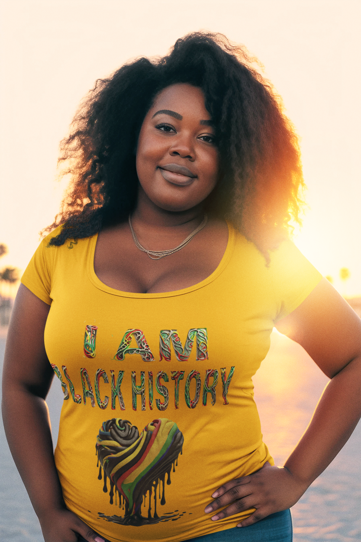 Women's Short Sleeve I am Black History T- Shirt