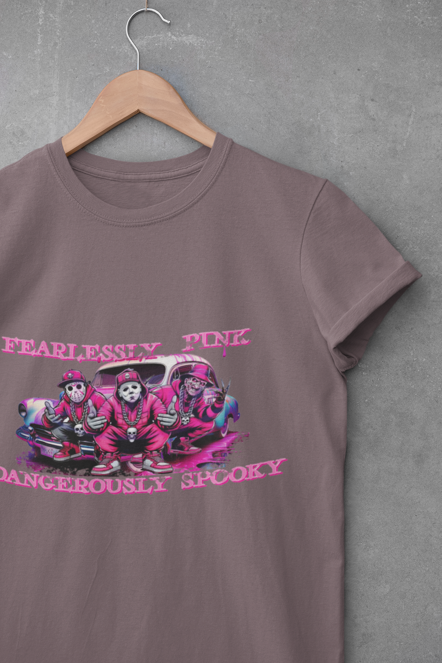 Women's Fearlessly Pink, Dangerously Spooky Tee – Bold & Stylish Short Sleeve Shirt