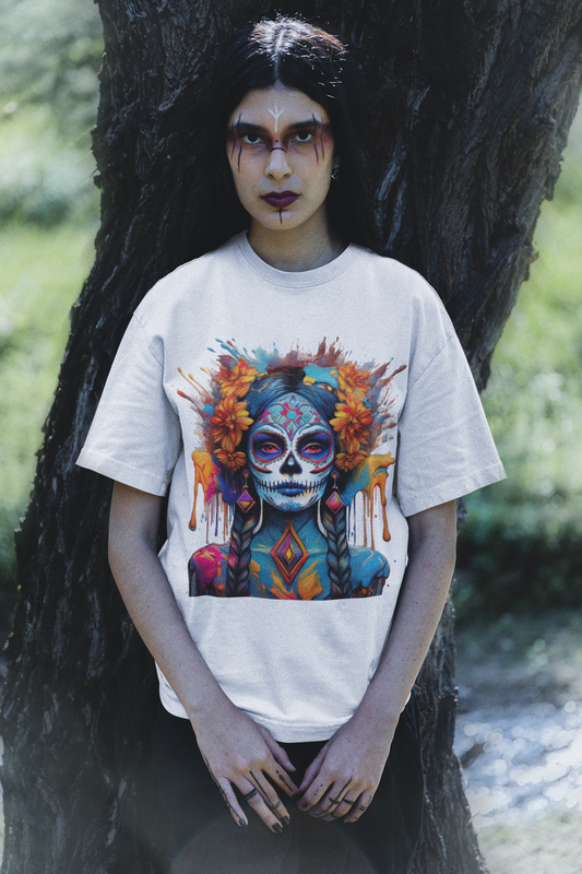 Unisex Day of the Dead Short Sleeve Tee – Celebrate Life & Tradition in Style